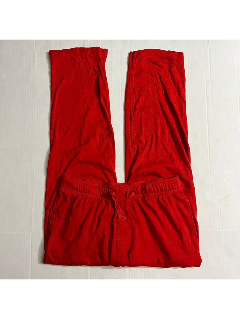 Red christmas straight leg sweatpants womens M